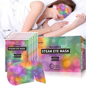 NyLeabon steam eye mask self-heating activation demonstrates quick warmth.