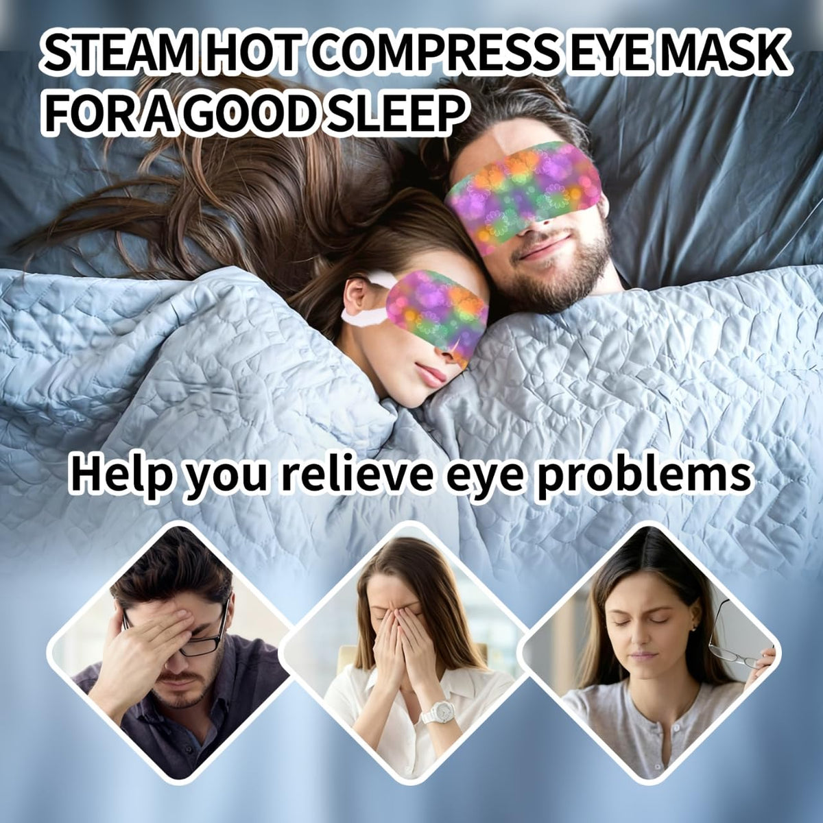 NyLeabon soft-fabric eye mask close-up emphasizes gentle comfort.