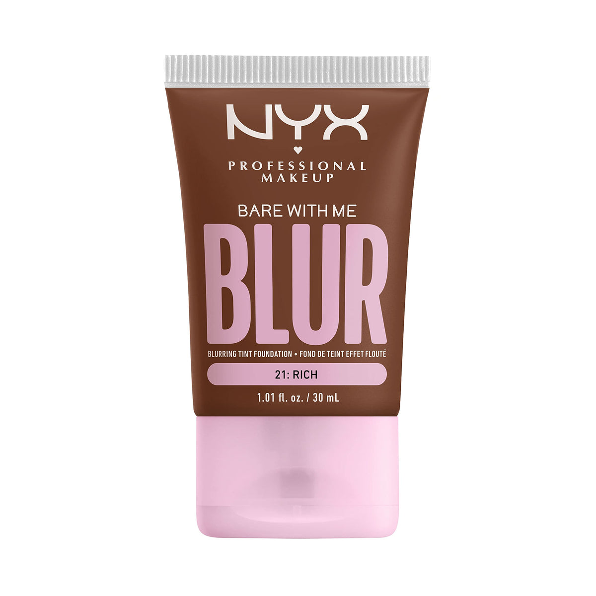 NYX Bare With Me Blur Tint bottle front showing shade-rich finish for smooth skin