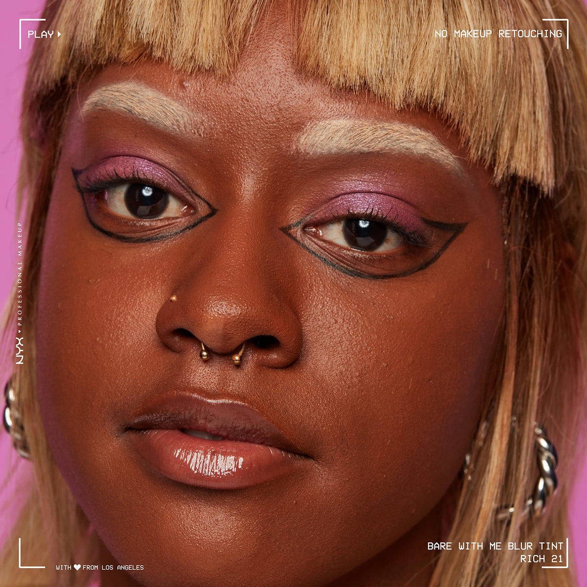 NYX Bare With Me Blur Tint swatches highlighting shade range and natural-looking tone