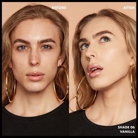 NYX Can't Stop Won't Stop Foundation Vanilla blended on skin for a matte finish