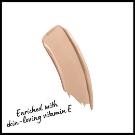 NYX Can't Stop Won't Stop Foundation Vanilla swatch on arm reveals rich pigment