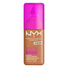 NYX Make 'Em Wonder foundation bottle-pump offers smooth, buildable coverage for everyday wear.