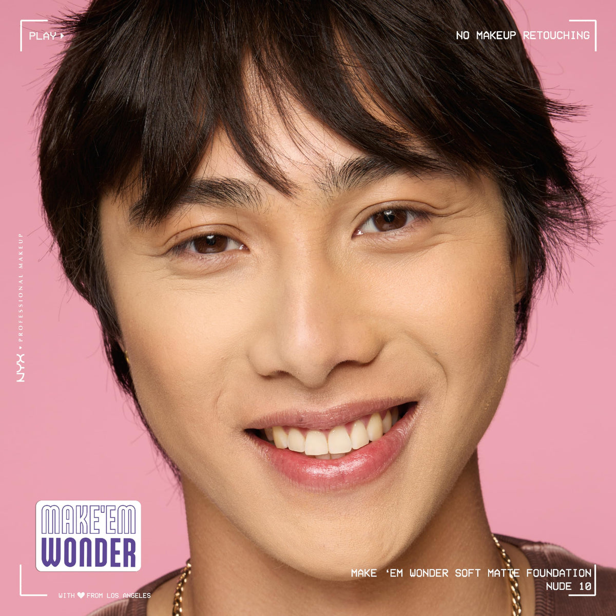 NYX Make 'Em Wonder wear test showing waterproof performance