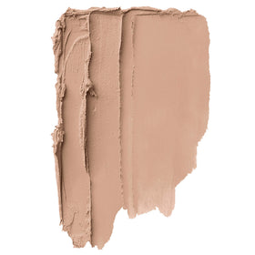 Close-up of NYX Matte Lipstick Butter Toffee Nude on lips with velvet matte finish