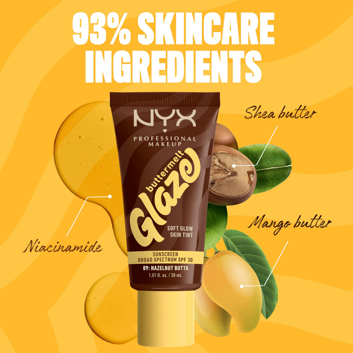 NYX Buttermelt Glaze with Shea and Mango Butter nourishes skin