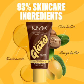 NYX Buttermelt Glaze with Shea and Mango Butter nourishes skin