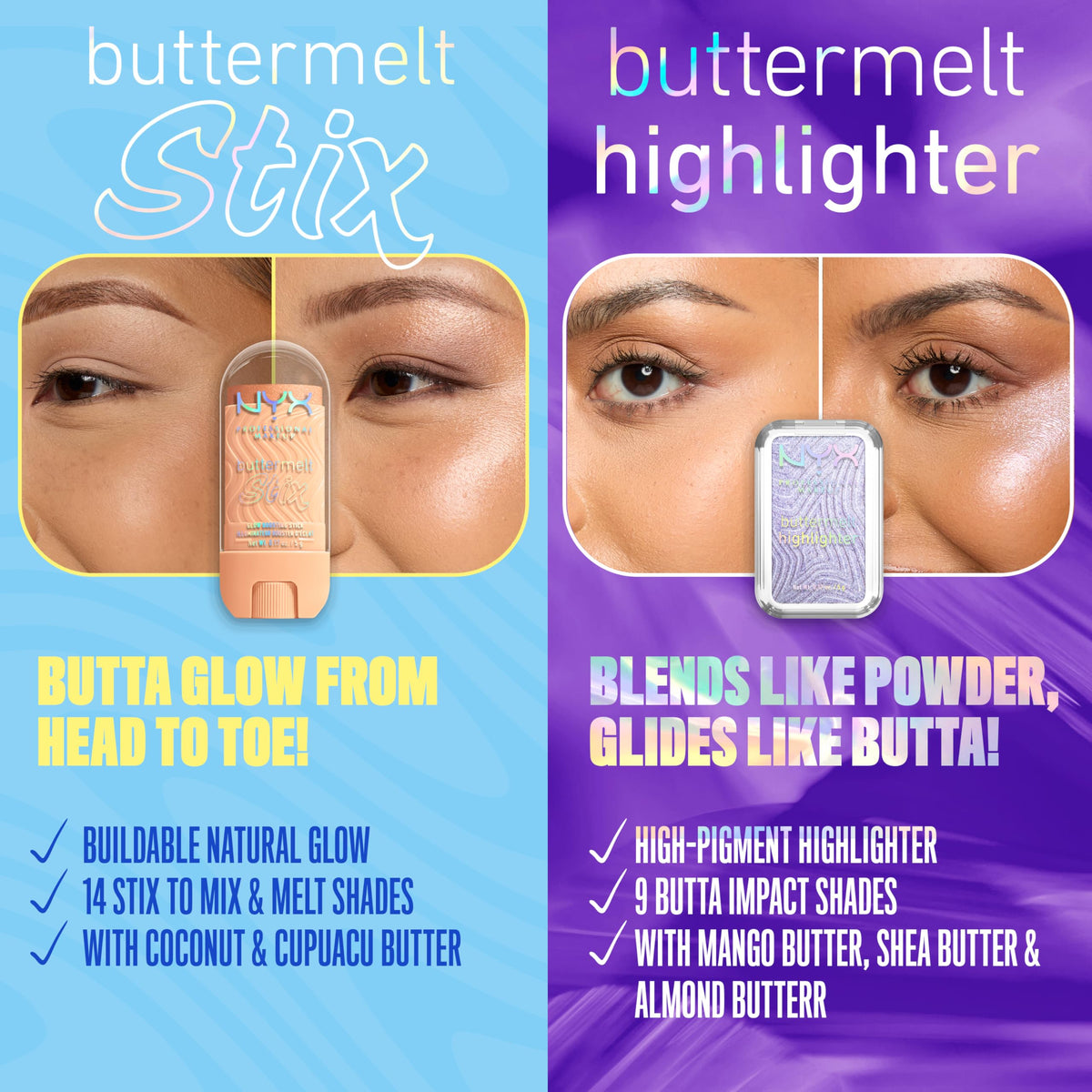Nyx Buttermelt Glaze Stix offers up to 8-hour wear potential