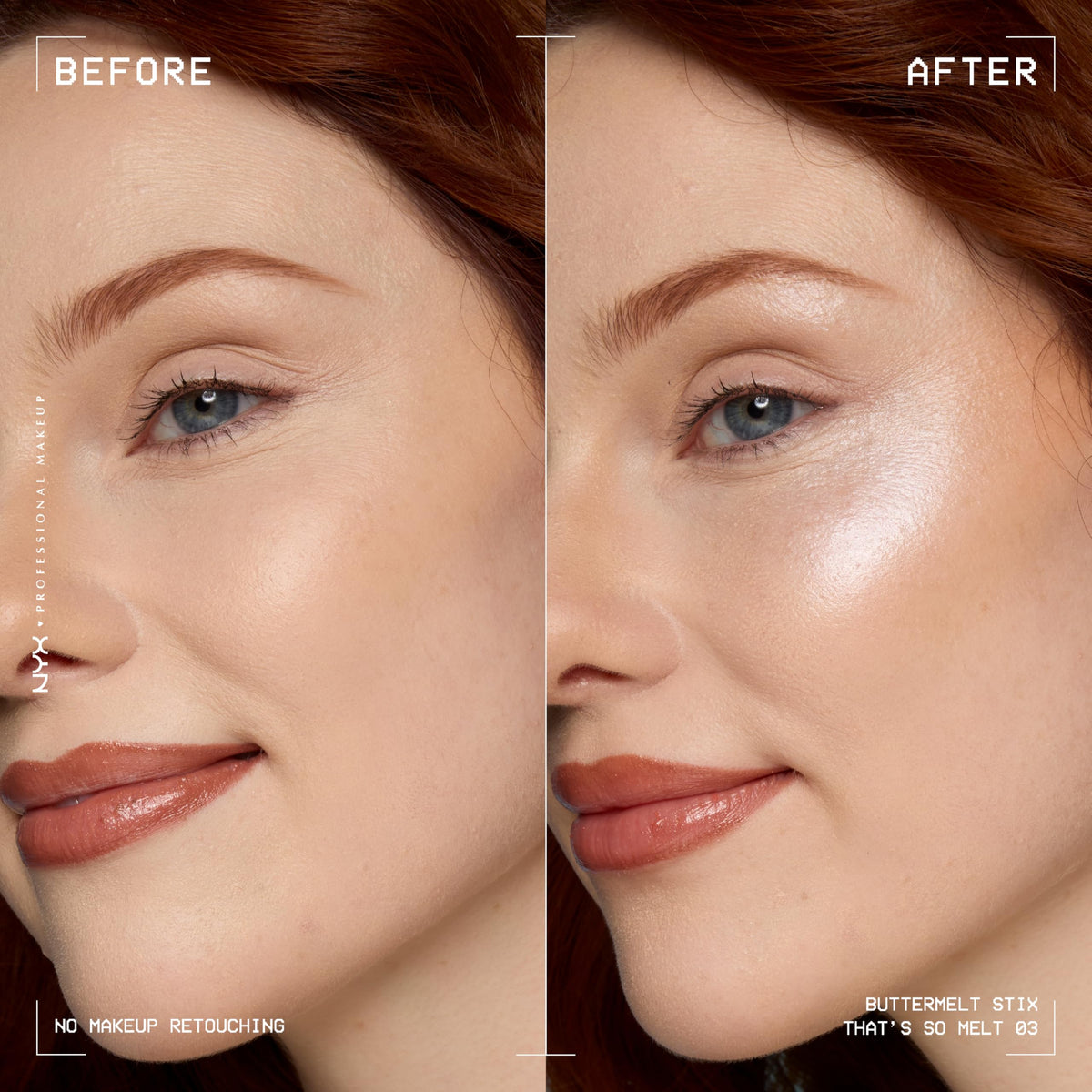 Nyx Buttermelt Glaze Stix swatch shows buttery non-greasy finish