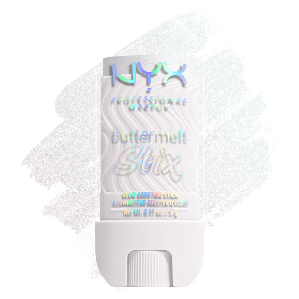 Nyx Buttermelt Glaze Stix packaging for on-the-go glow