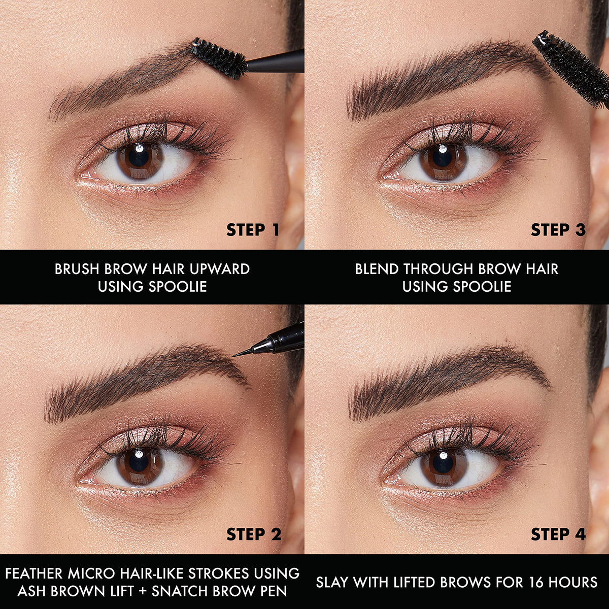 NYX Lift and Snatch eyebrow tint pen ash brown for filling sparse areas with controlled color.