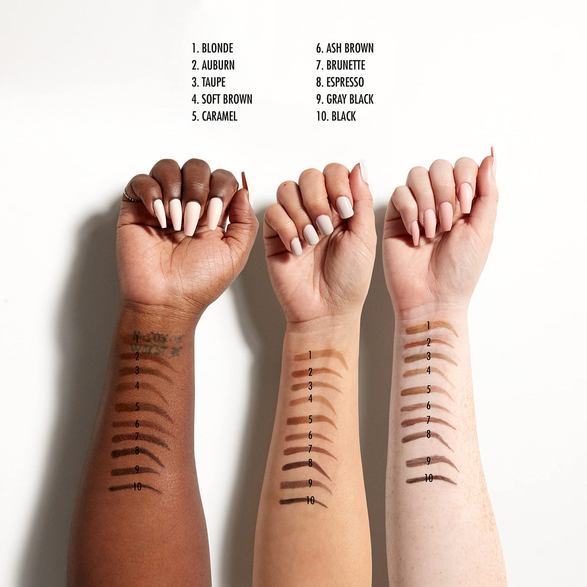 NYX Lift and Snatch eyebrow tint pen ash brown full brow shaping and definition.