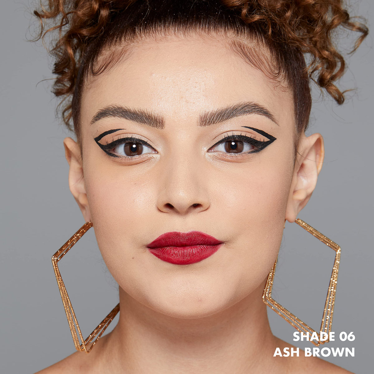 NYX Lift and Snatch eyebrow tint pen ash brown in-use tip for daily brow routine.