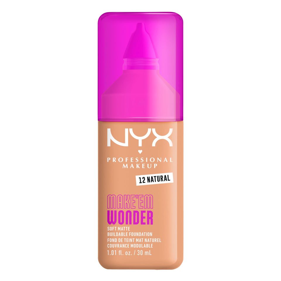 NYX Professional Makeup Make 'Em Wonder bottle-pour for seamless, even coverage.