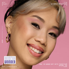 NYX Make 'Em Wonder sweat-proof and waterproof formula resists transfer.