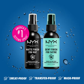 NYX setting spray offers up to 16-hour wear for a refreshed look.