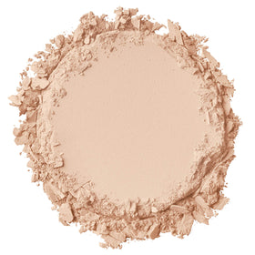 Swatch demonstrates buildable coverage on skin with NYX Stay Matte But Not Flat powder foundation.