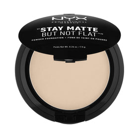 NYX Stay Matte powder foundation compact in nude for a natural matte finish.