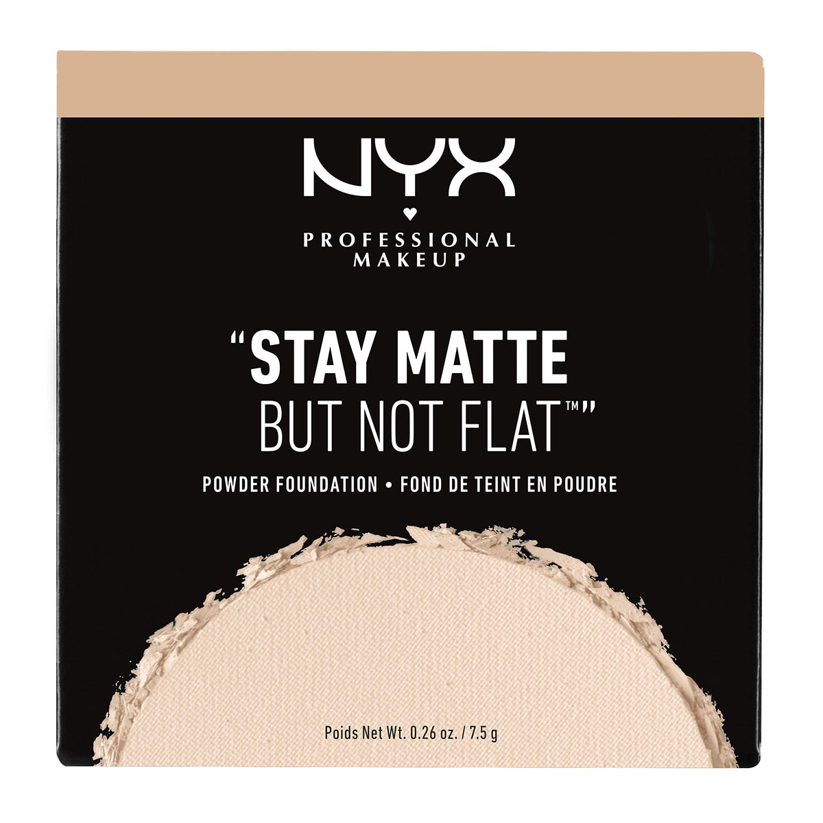 NYX Stay Matte nude shade swatches show natural tone and matte finish.