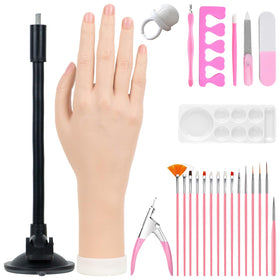 Nyxaphoralyn practice hand for acrylic nails, ideal for beginners to learn precise nail work