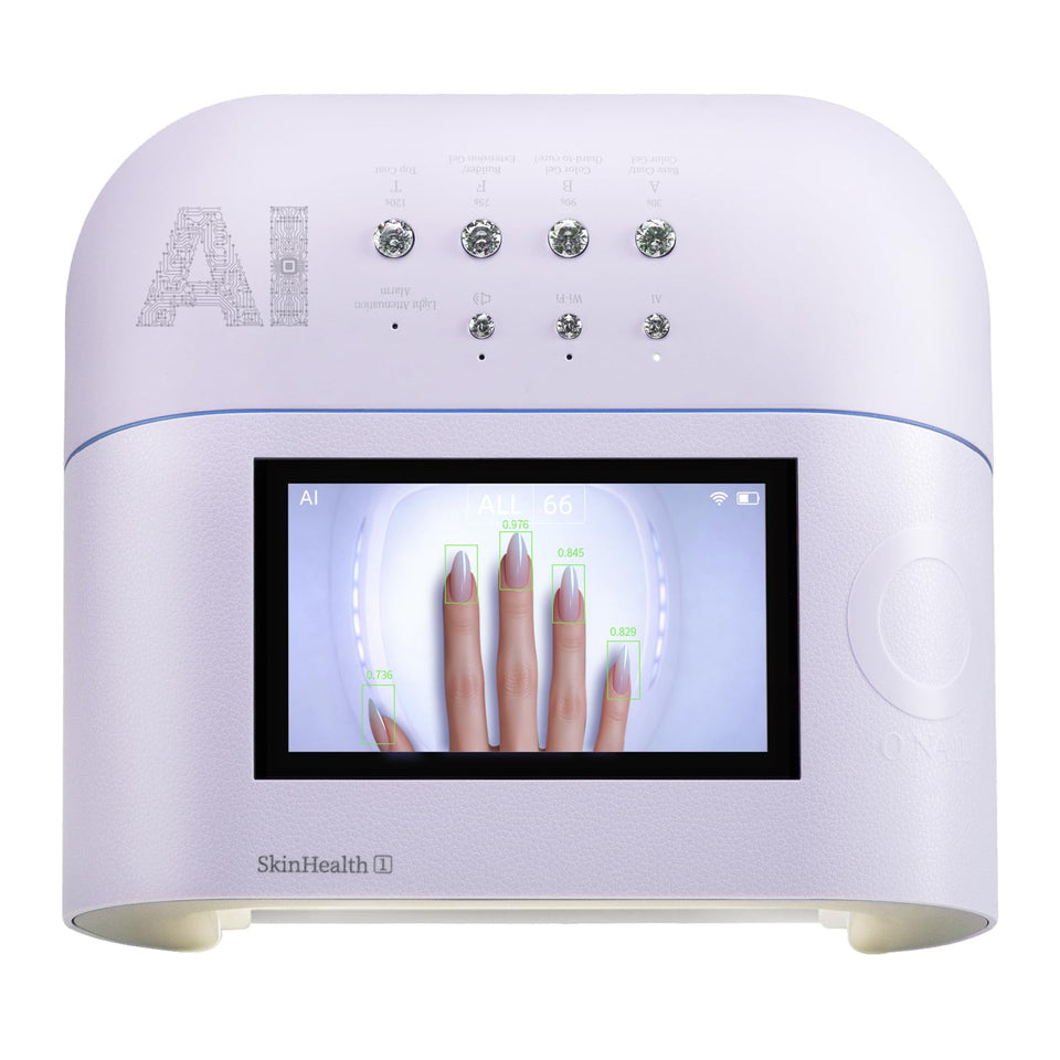 O NAIL AI UV LED lamp front view for precise home use.
