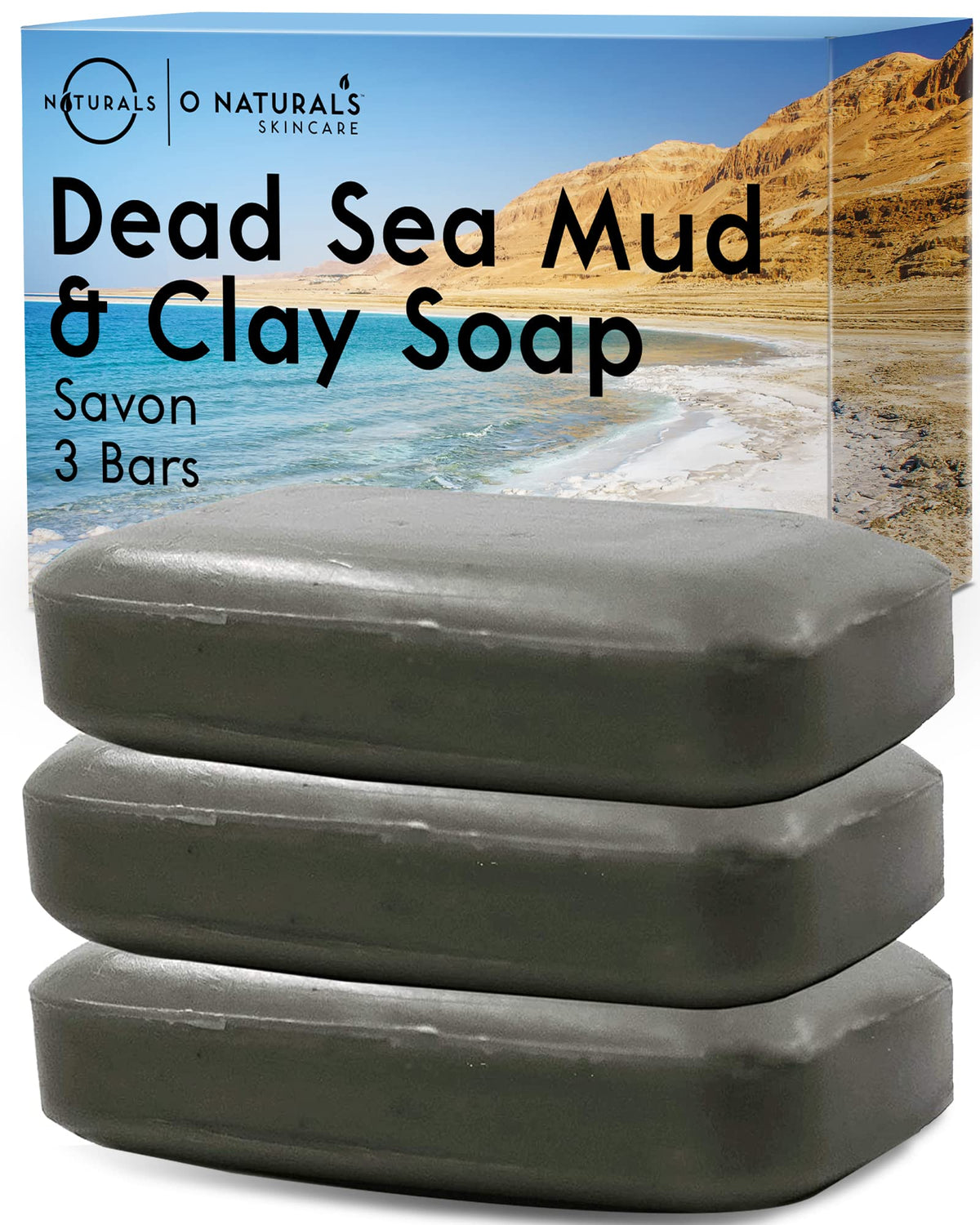 O Naturals 3-pack organic soap bars for daily cleansing and versatile body care.