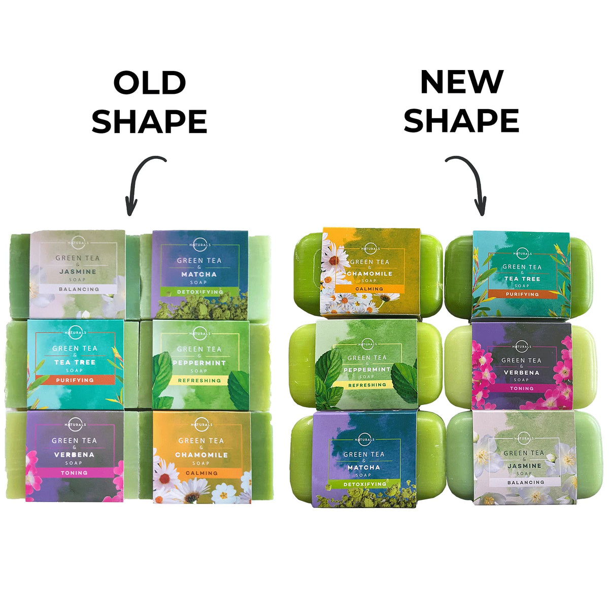 O Naturals Green Tea soap bars closeup showing rich lather