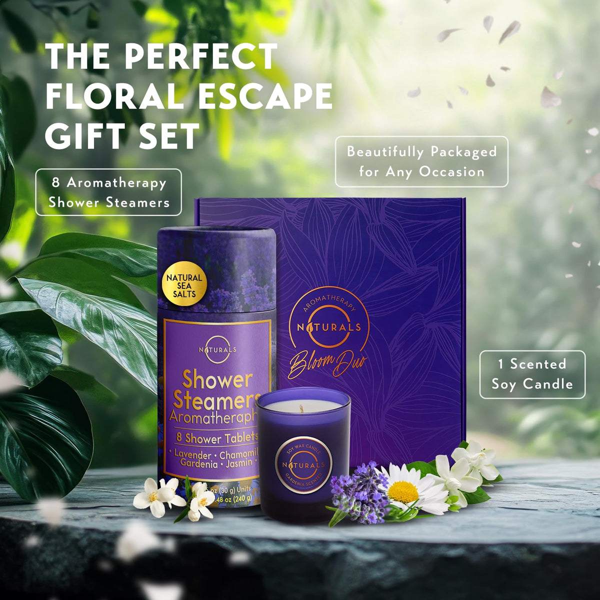 O Naturals shower steamer chamomile for relaxing mood and sleep support