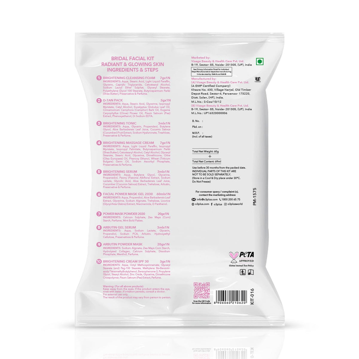 O3+ Bridal Facial Kit step-1 image for cleansing and prepping skin