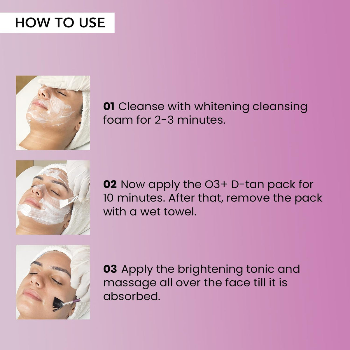 O3+ Bridal Facial Kit step-3 image delivering hydration and radiance