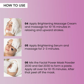O3+ Bridal Facial Kit step-4 image with gentle exfoliation and tan reduction