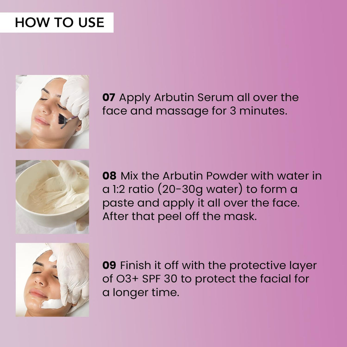 O3+ Bridal Facial Kit step-5 image with purification and even tone