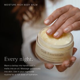 Coconut oil and cocoa butter swirl provides lasting softness for dry areas.