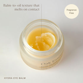Oak Essentials Hydra Eye Balm Mango Seed Butter softens skin.