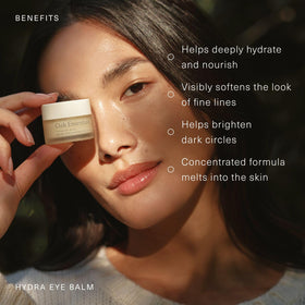 Oak Essentials Hydra Eye Balm texture melts into skin.