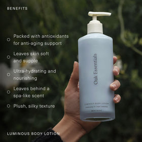 Blue Tansy oil component in Oak Essentials Luminous Body Lotion for calming notes