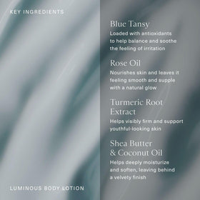 Turmeric extract in Oak Essentials Luminous Body Lotion adds antioxidant-friendly care