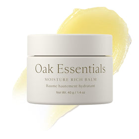 Oak Essentials Moisture Rich Face Balm jar shows rich hydration for dry skin