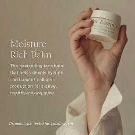 Texture of Oak Essentials balm melting into skin for comfortable moisture