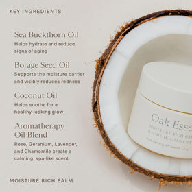 Night routine application of Oak Essentials balm melting in hands