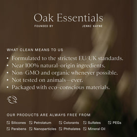 Oak Essentials Perfecting Body Scrub application demo on damp skin
