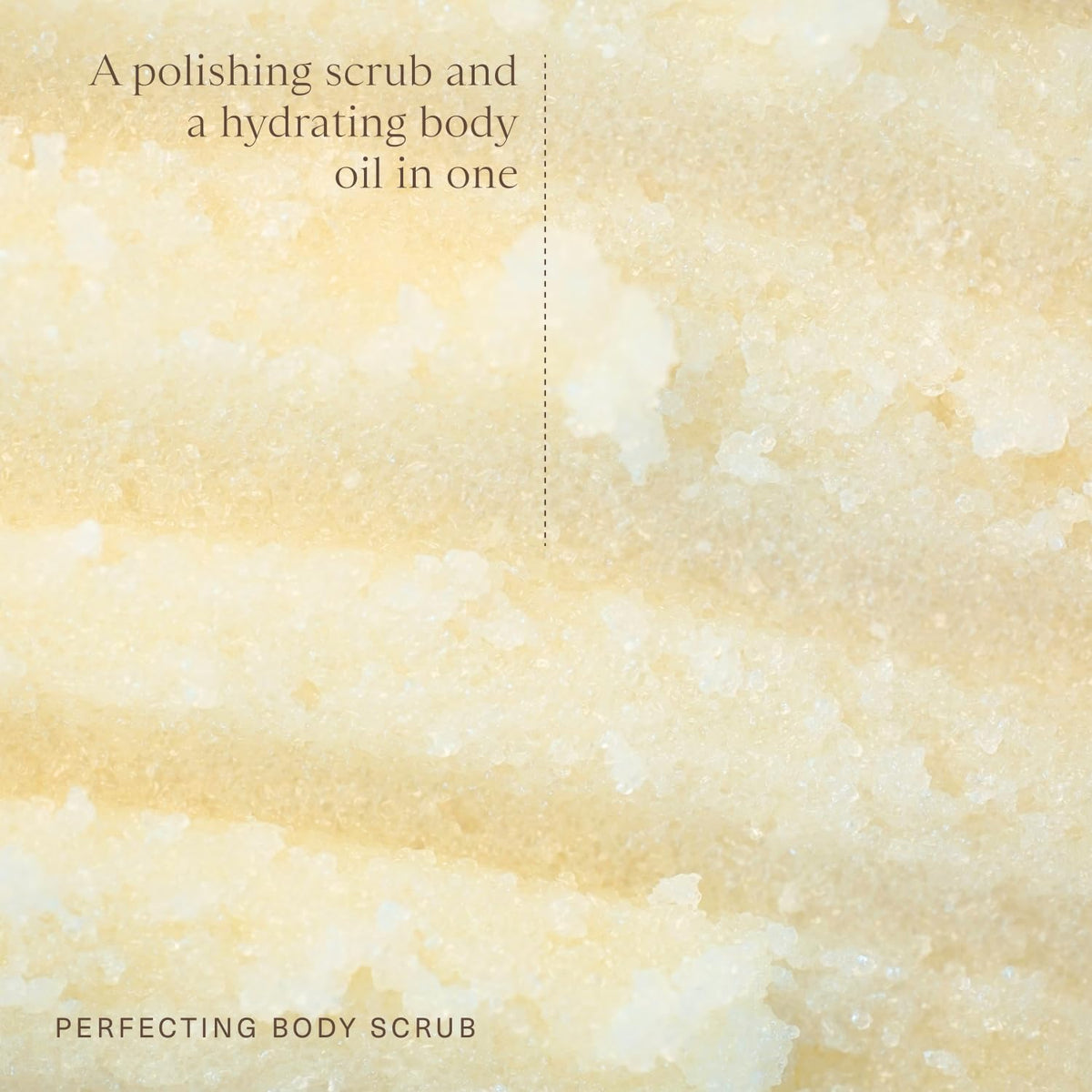 Oak Essentials Perfecting Body Scrub shea butter swirl indicating rich hydration
