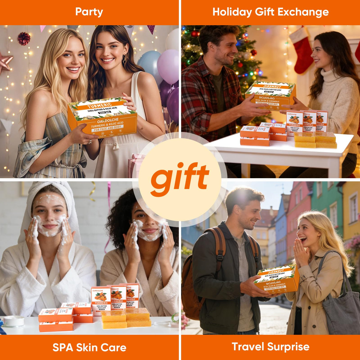 OAKDOLCHE gift-ready packaging highlights premium skincare for holidays.