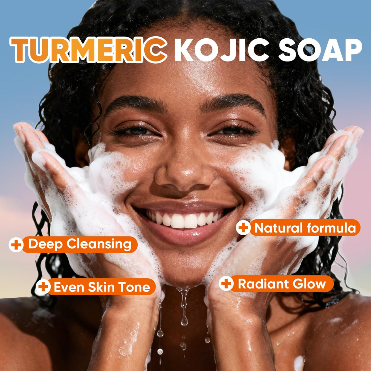 OAKDOLCHE turmeric kojic soap gentle cleansing lather for face and body.