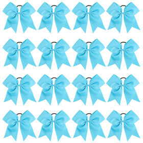 OAOLEER jumbo 8-inch sky-blue cheer bow for bold team looks and secure hair