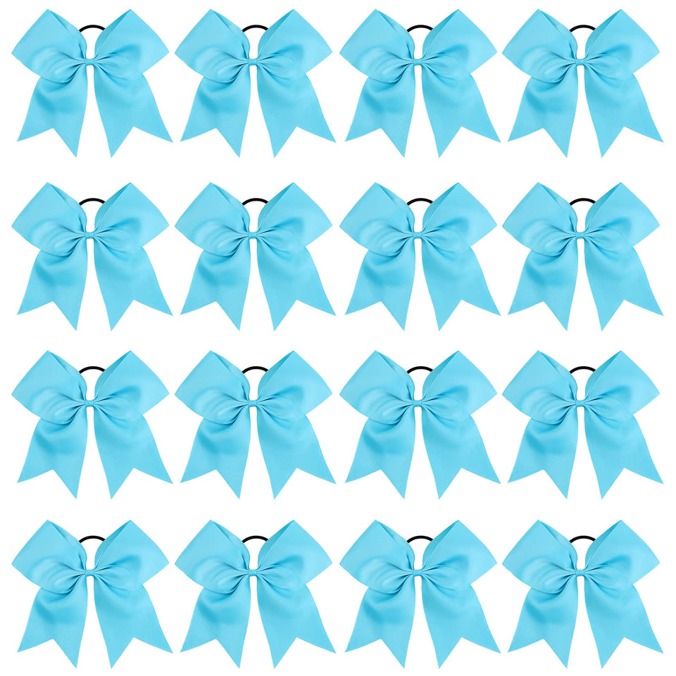 OAOLEER jumbo 8-inch sky-blue cheer bow for bold team looks and secure hair