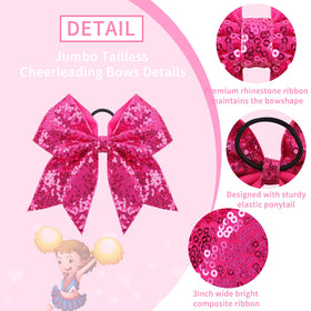 OAOLEER pony-tail elastic pink keeps cheer hairstyles secure during activity
