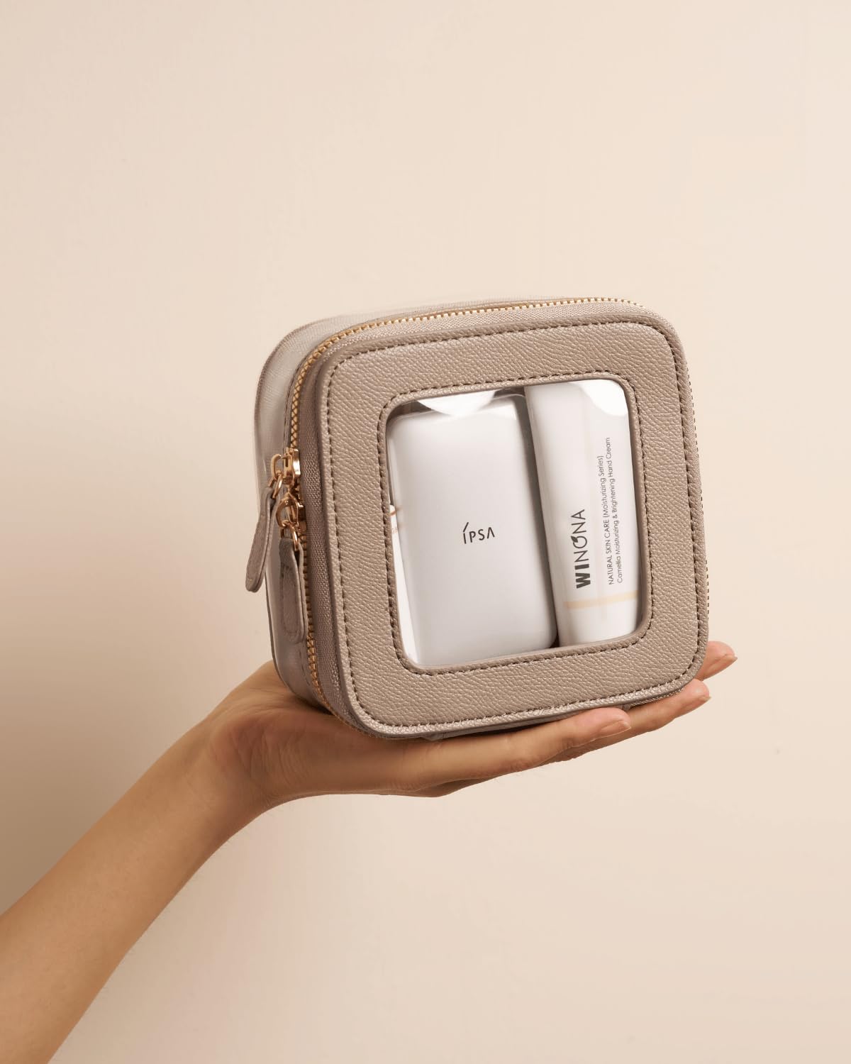 Oaque travel bag fits into purses, totes, and backpacks