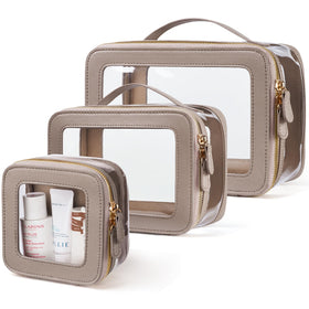 Oaque clear cosmetic bag set mini size keeps essentials organized on the go