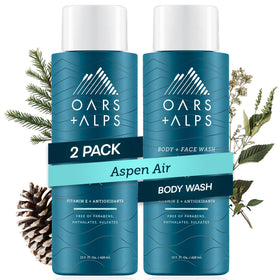 Oars + Alps Aspen Air body wash bottle front view for daily cleansing